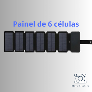 Painel Solar multifuncional dobrável, para carregamento de dispositivos como celular, tablet, relógio, Uso no camping, praia, campo